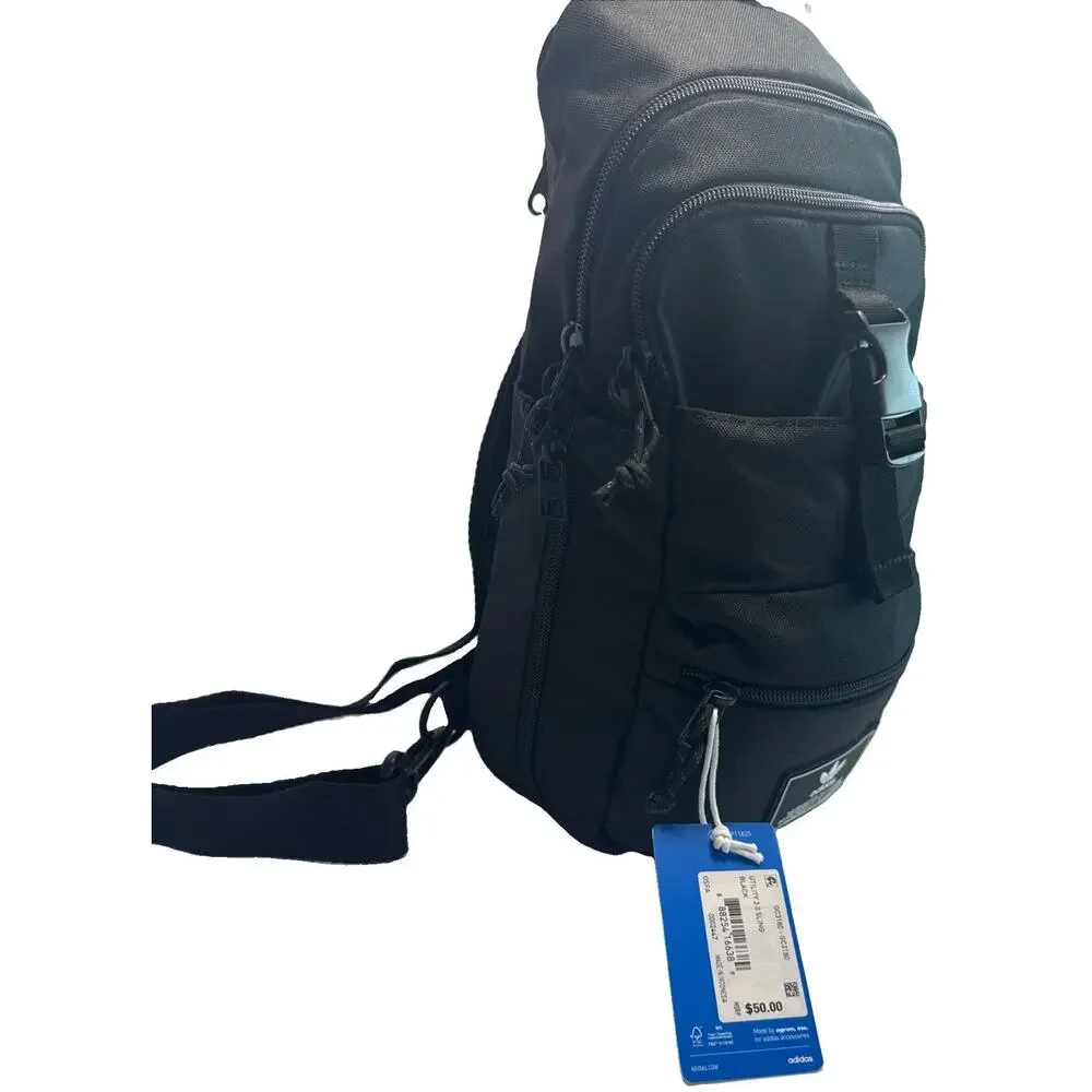 adidas Originals Utility Crossbody Sling Bag with Water Bottle Sleeve Ships FREE